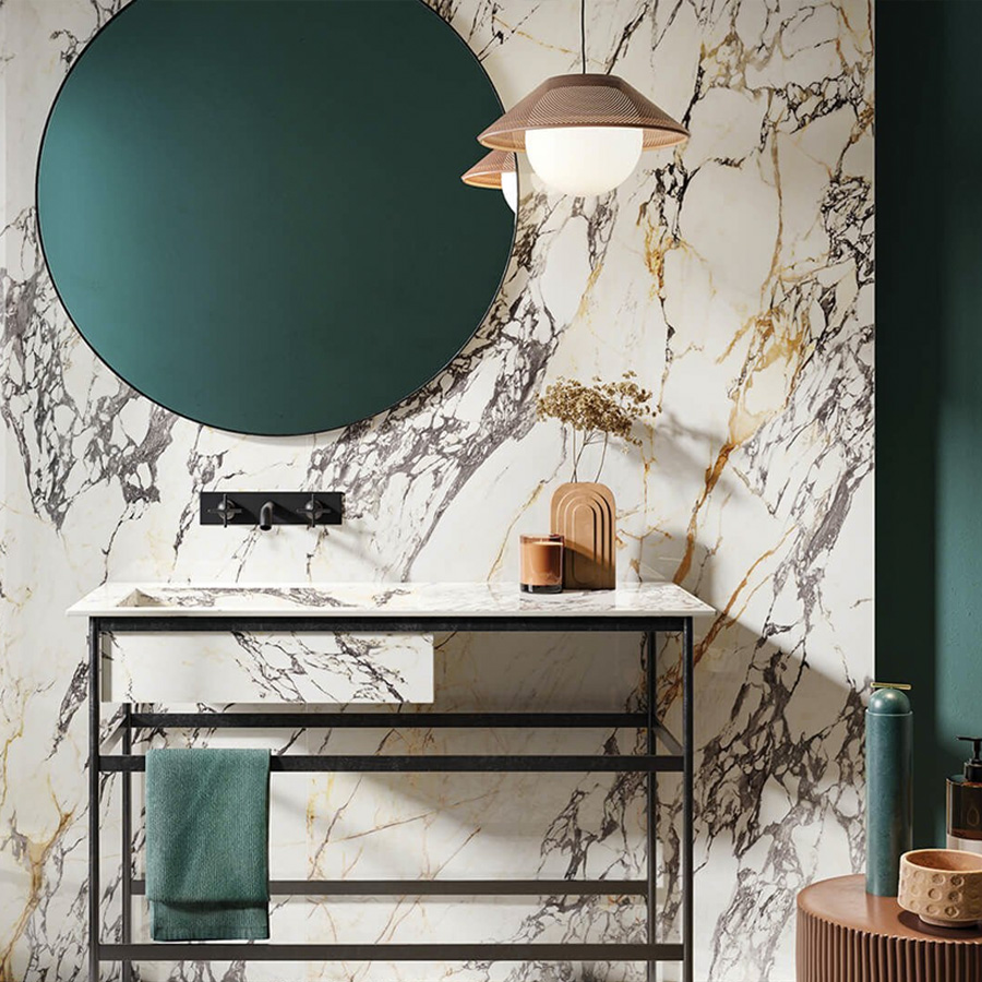 Sicilian gold polished porcelain wall tiles